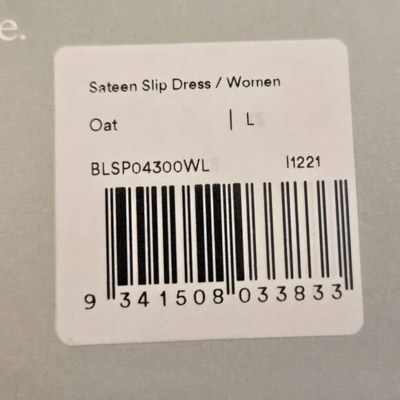 Ettitude Bamboo Sateen Slip Dress Oat Sustainable Quiet Luxury Minimalist NWT - Picture 7 of 10